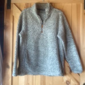 Grey Sherpa wool pullover